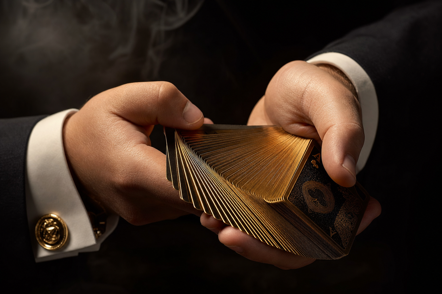 Gold playing cards