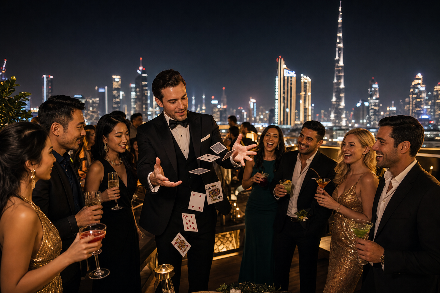 Maverick performing at a destination event